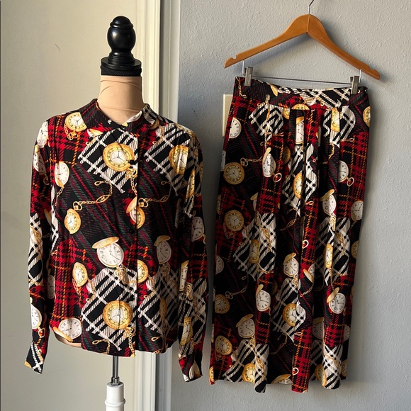 Jones New York VINTAGE Silk Set - Picture 1 of 10